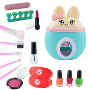 ست آرایشی و استمپر ناخن کودک طرح خرگوش آبی Fashion Manicure Machine_اسباب بازی